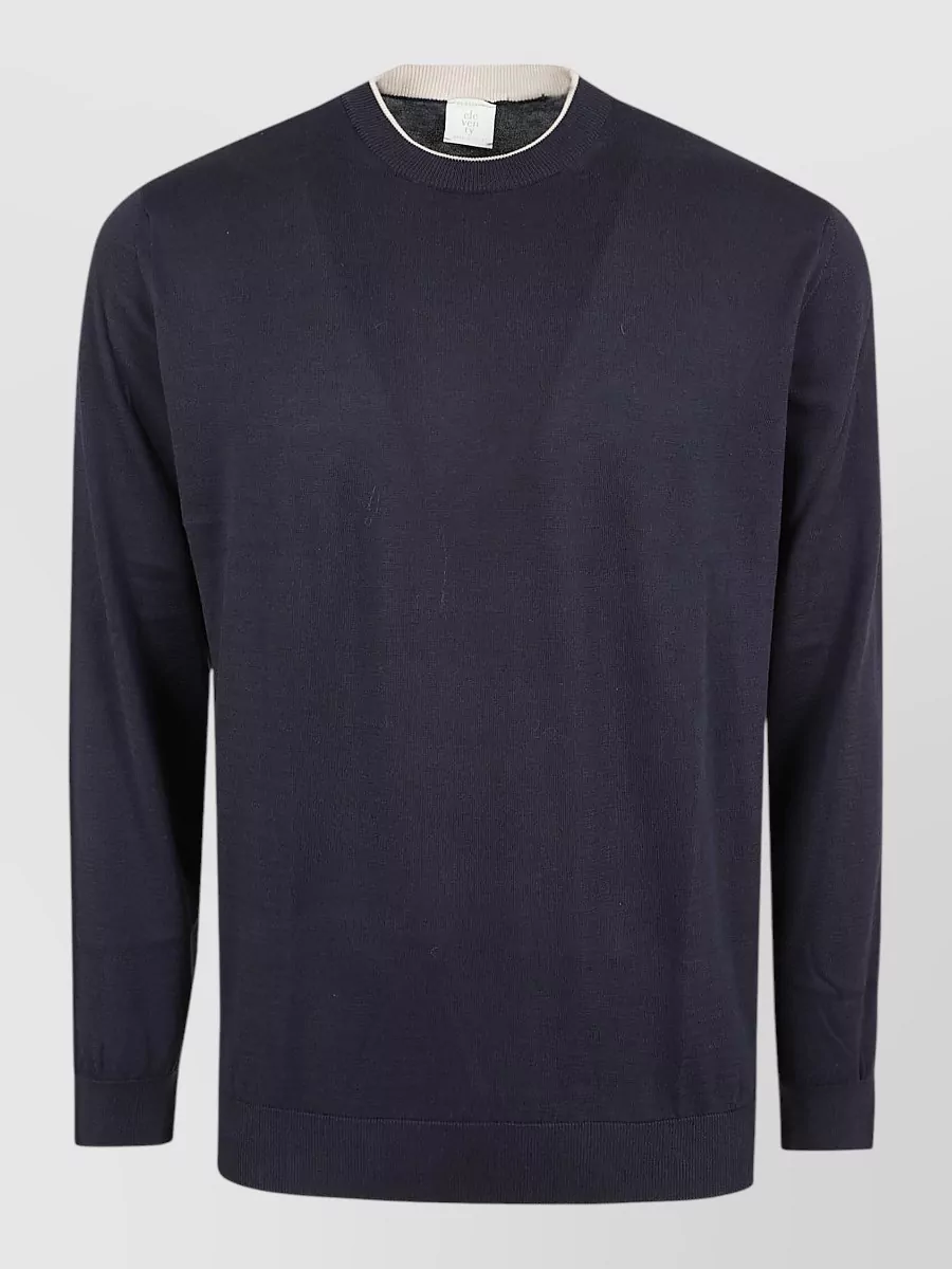 Eleventy Fine-knit cotton crew-neck jumper