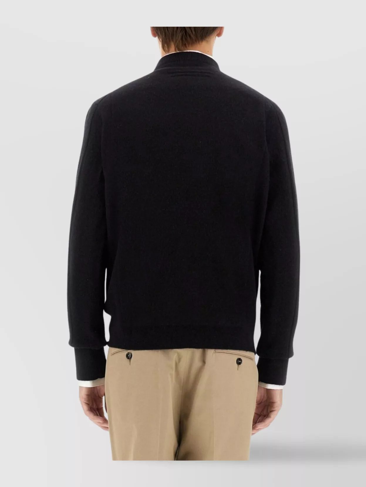 Zegna Crew Neck Wool Jersey Sweater
