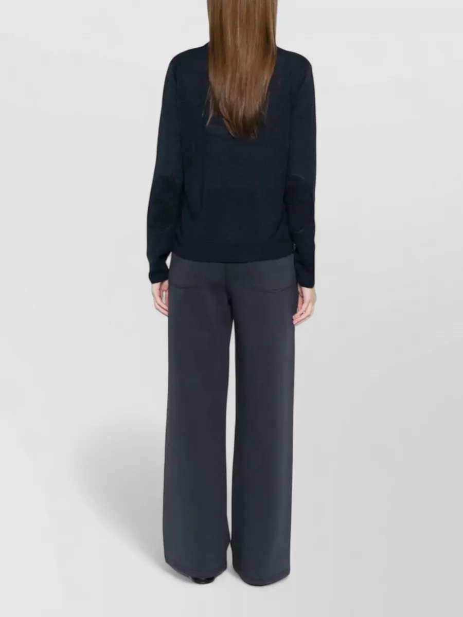 S Max Mara Linen Ribbed Crew-Neck Jumper