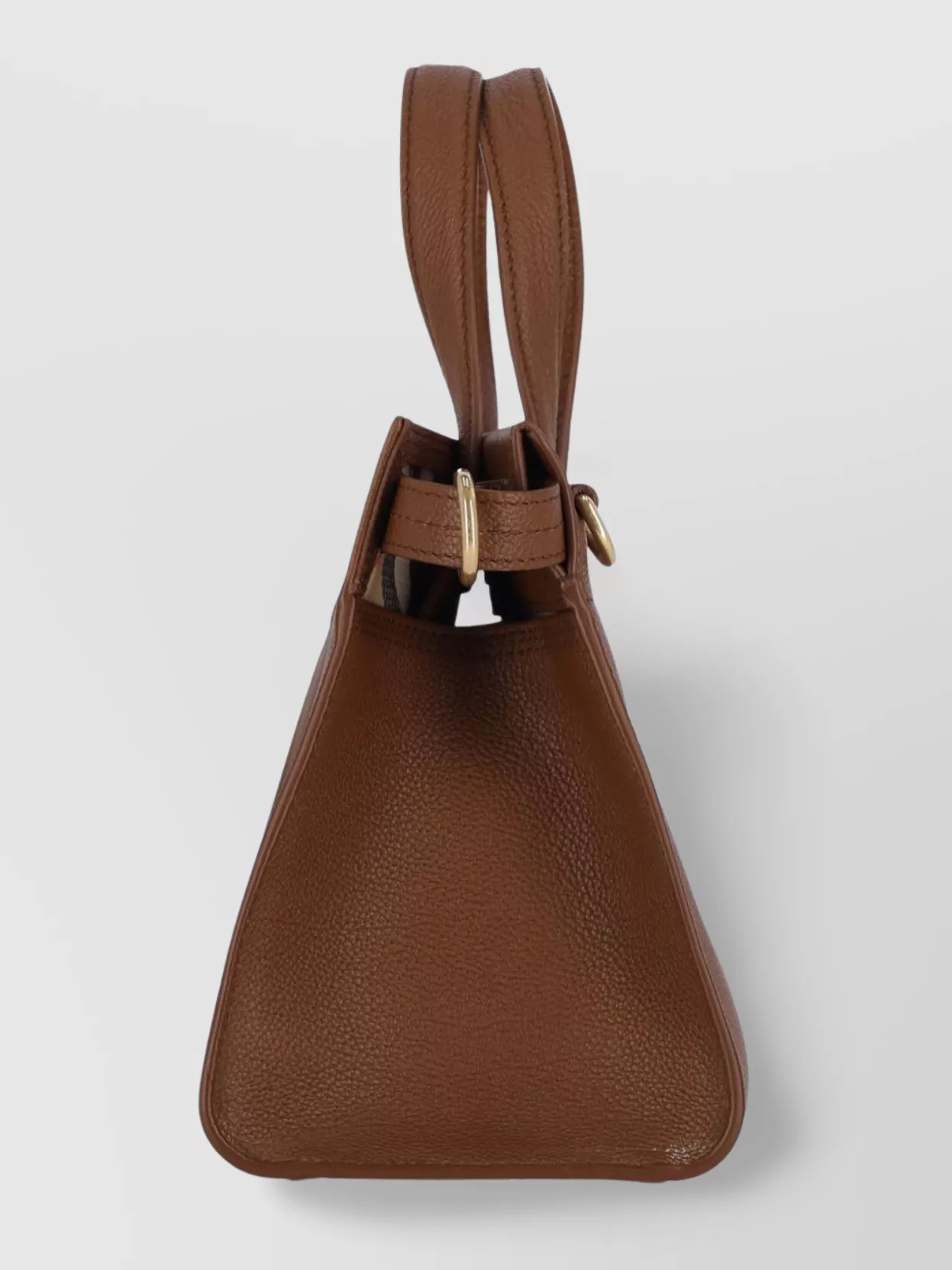 Burberry Structured Top Handle Shoulder Bag