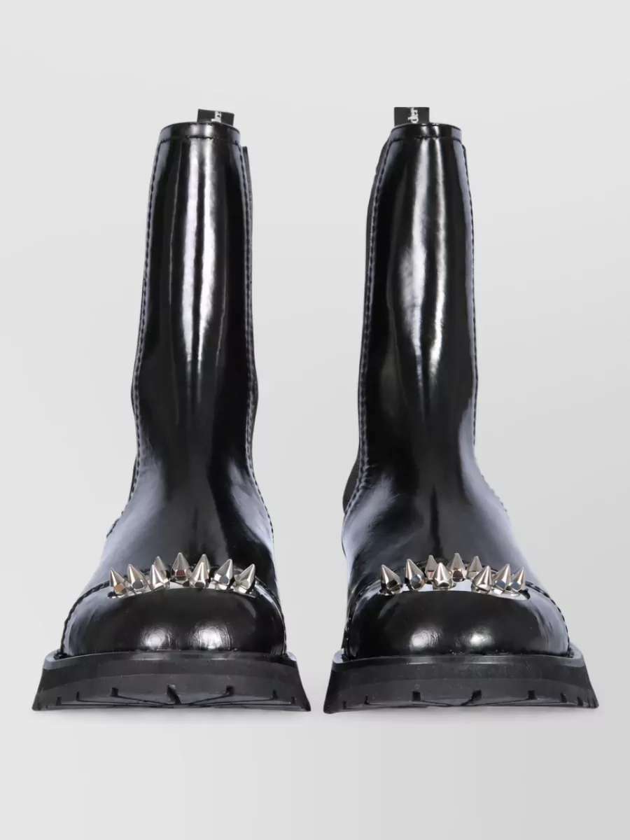 Alexander McQueen leather studded boots