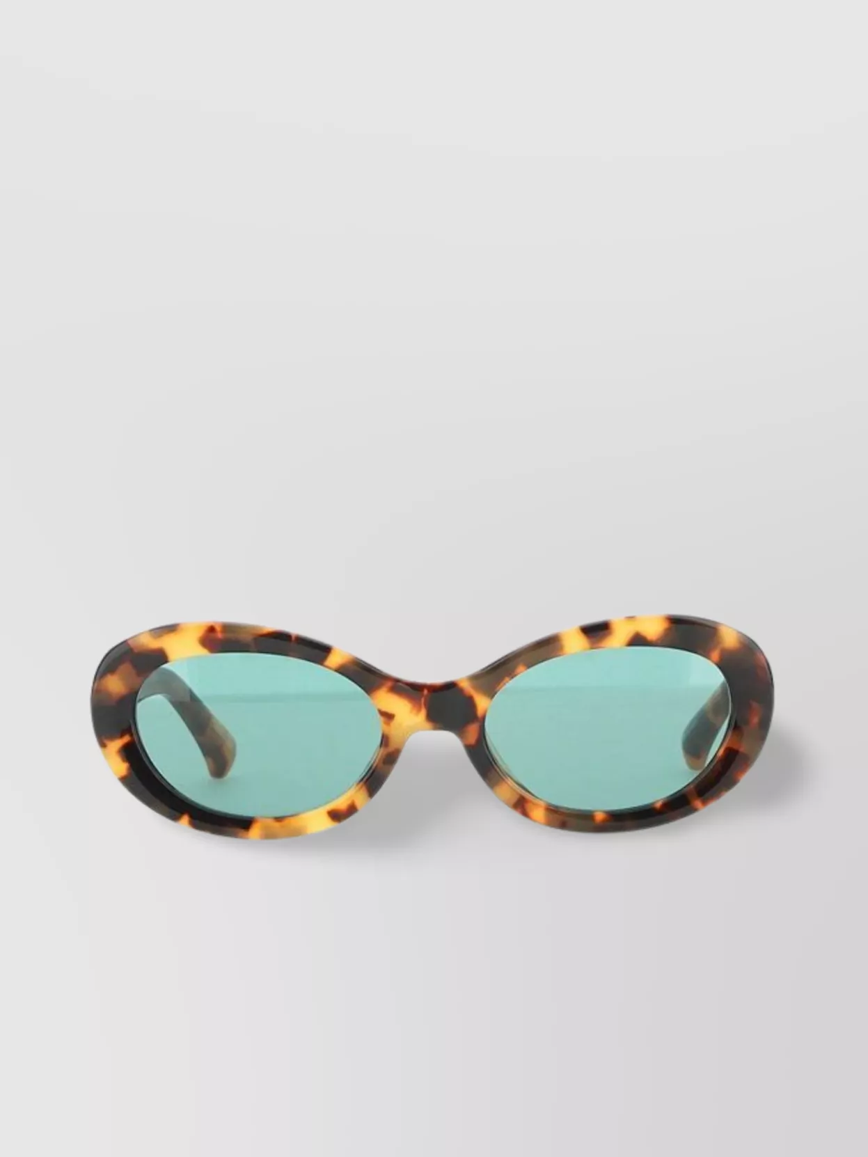 Shop Dries Van Noten Oval Frame Sunglasses Tortoiseshell Pattern