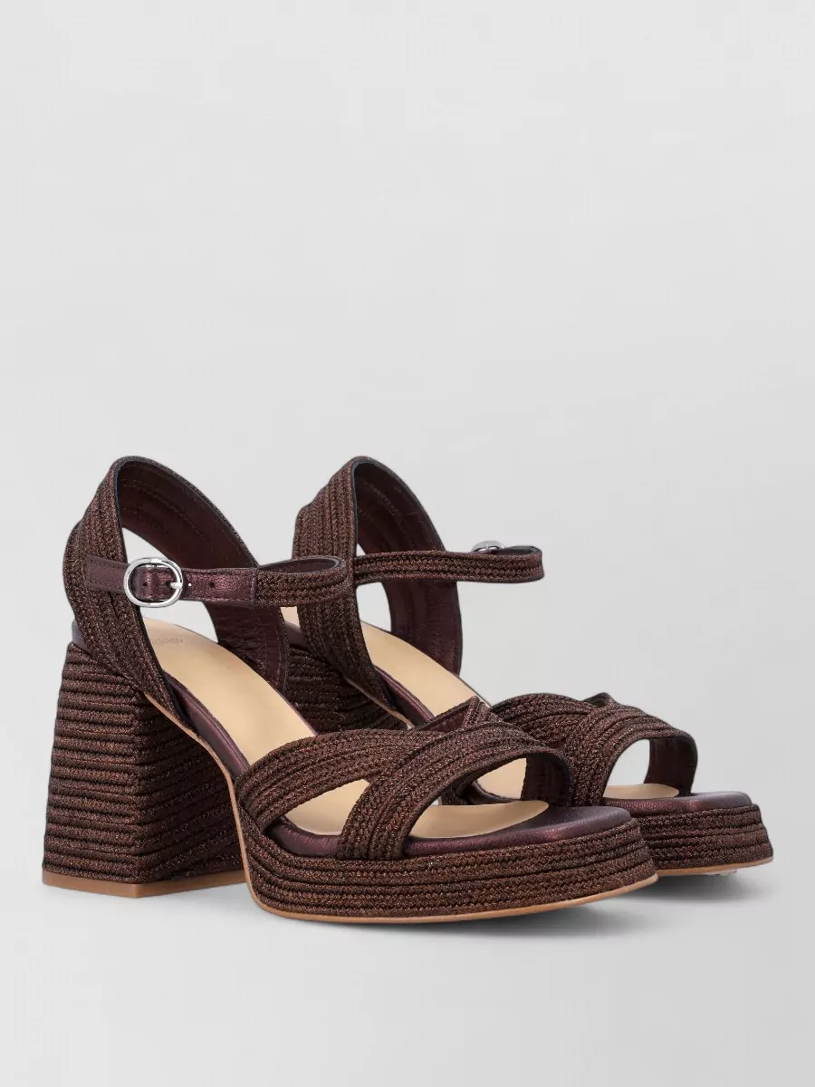 Castaner Silk Braided Platform Sandals