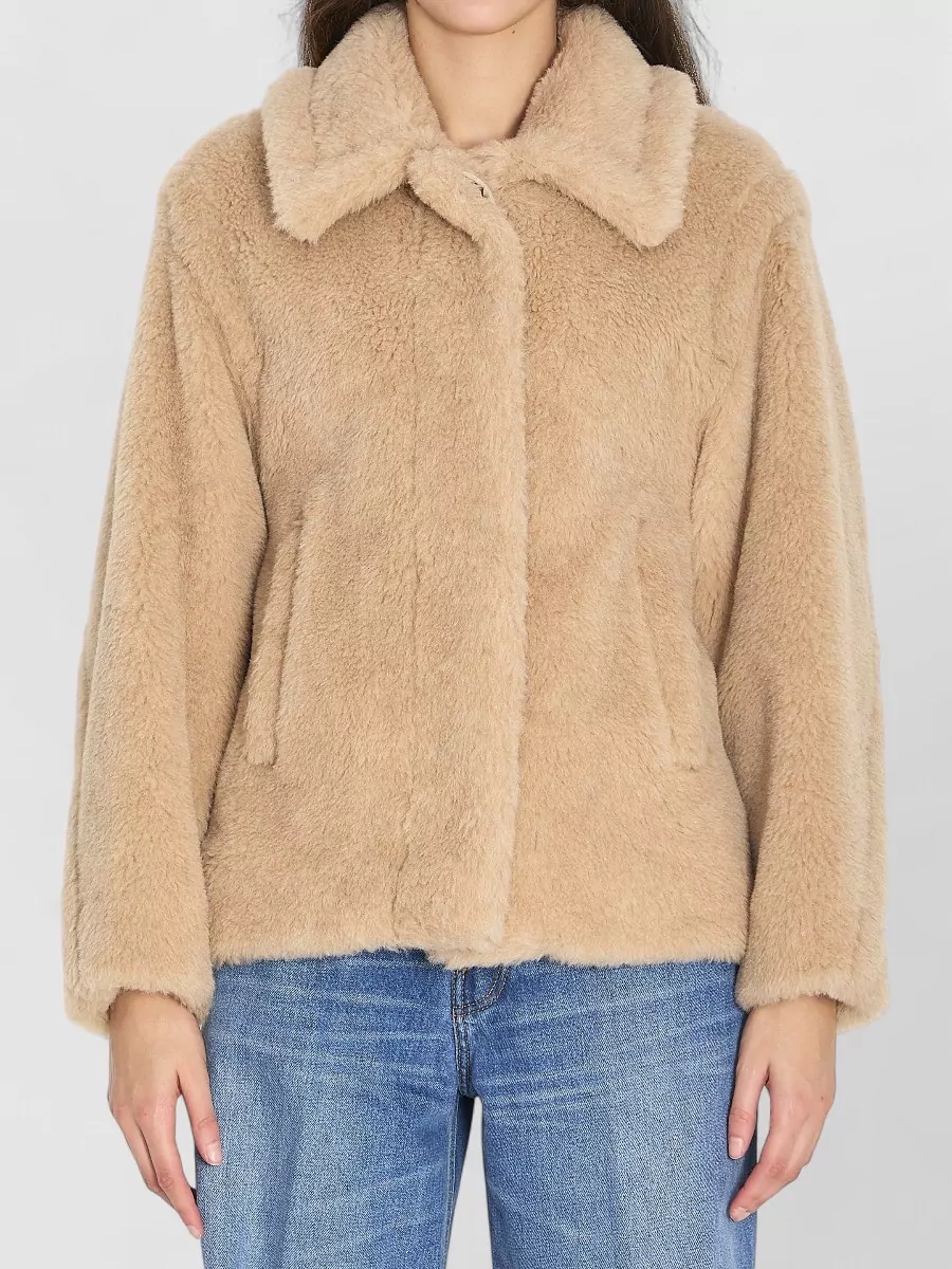 Max Mara Silk blend short single breasted coat