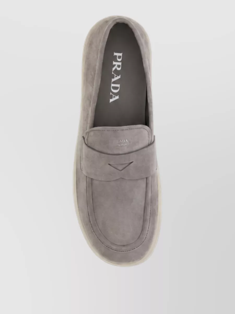 Prada Calf Leather Boat Shoes