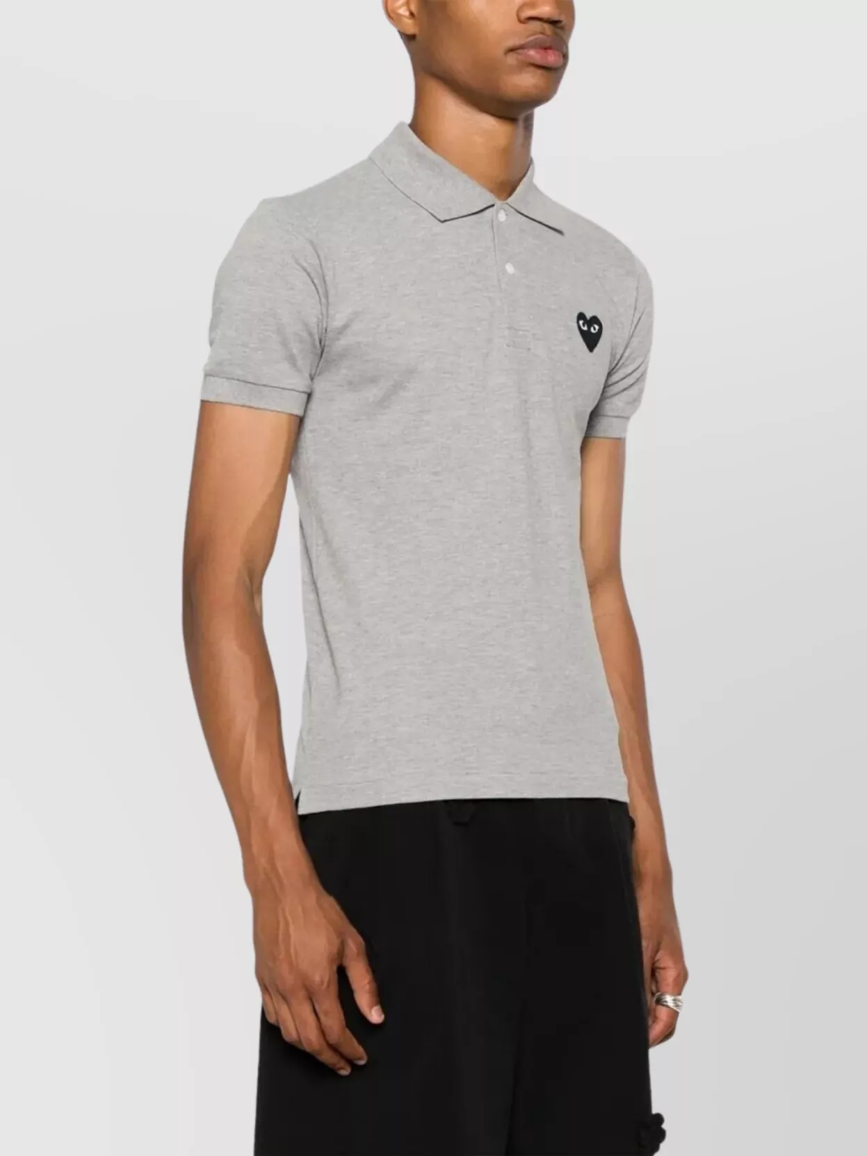 Comme Des Garçons Play Heart Cotton Polo Shirt