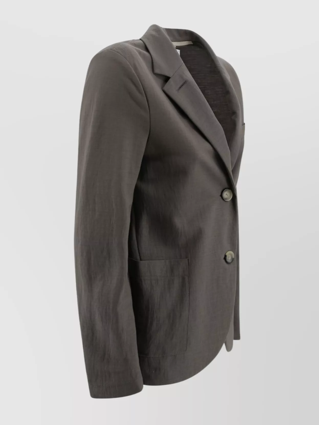 HARRIS WHARF LONDON SINGLE-BREASTED WATERPROOF RAYON BLAZER WITH NOTCH LAPEL