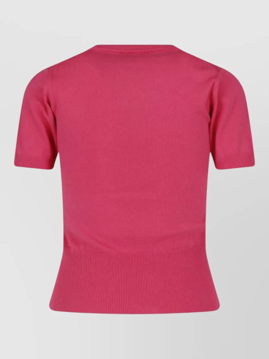 Vivienne Westwood Cashmere-Blend Short-Sleeve Fine-Knit Top
