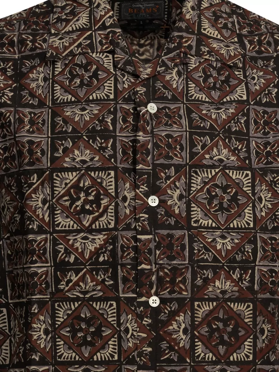 Beams Plus Printed Cotton Shirt