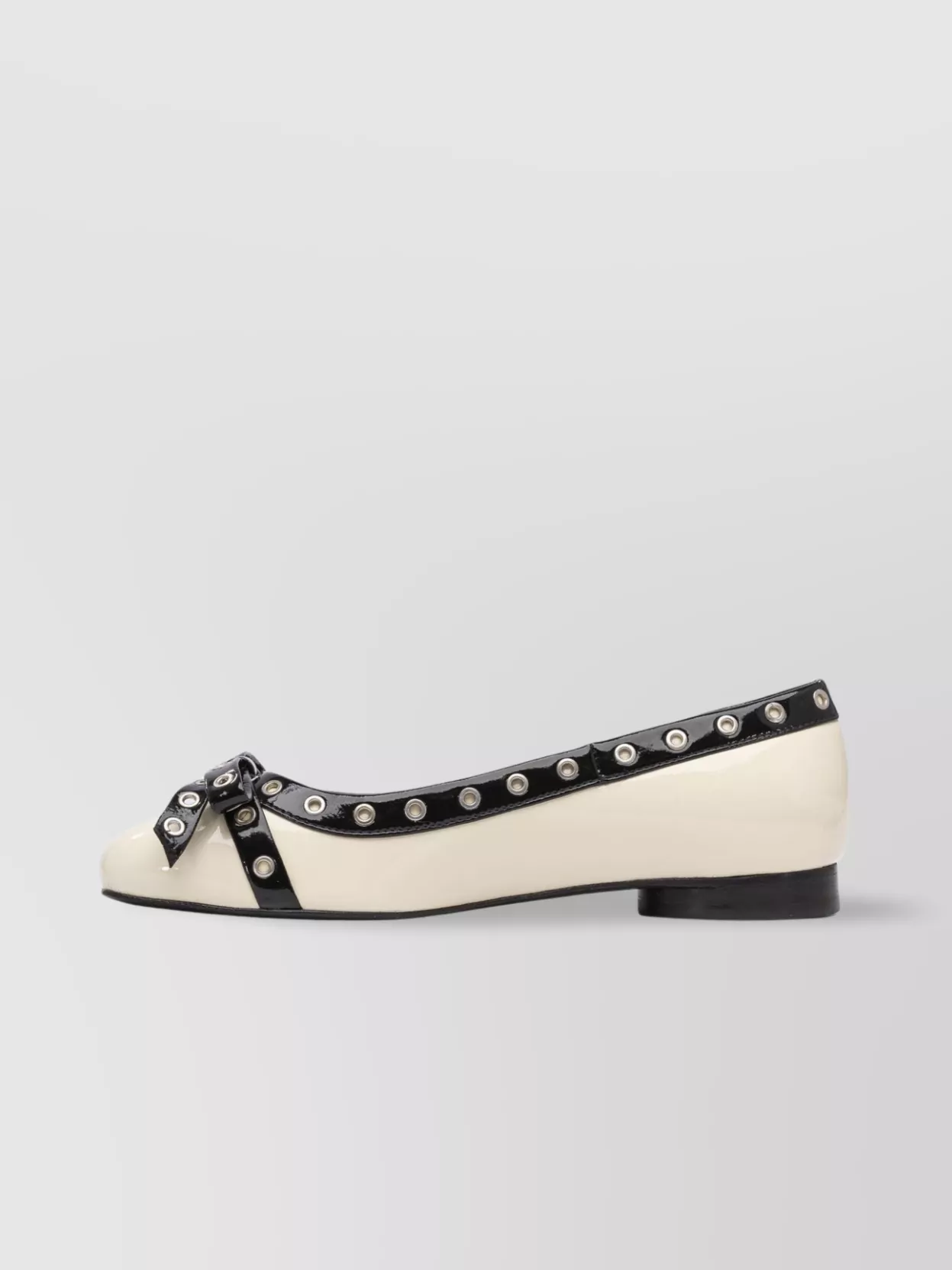 Ganni Eyelets Bow Ballerina Naplack