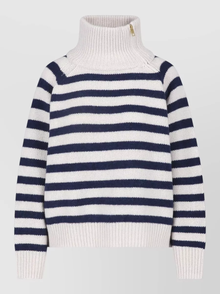 Nili Lotan cashmere striped crewneck sweatshirt