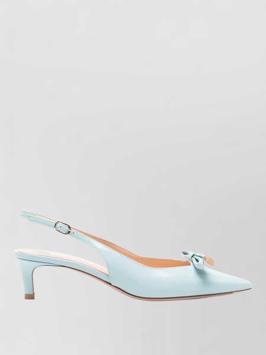 Roberto Festa Leather Bow Slingback Pumps