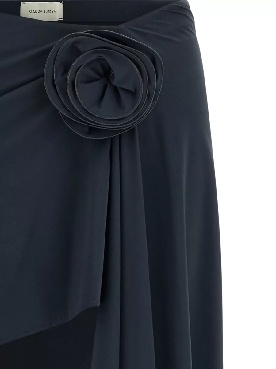 Magda Butrym Asymmetric Draped Swim Skirt