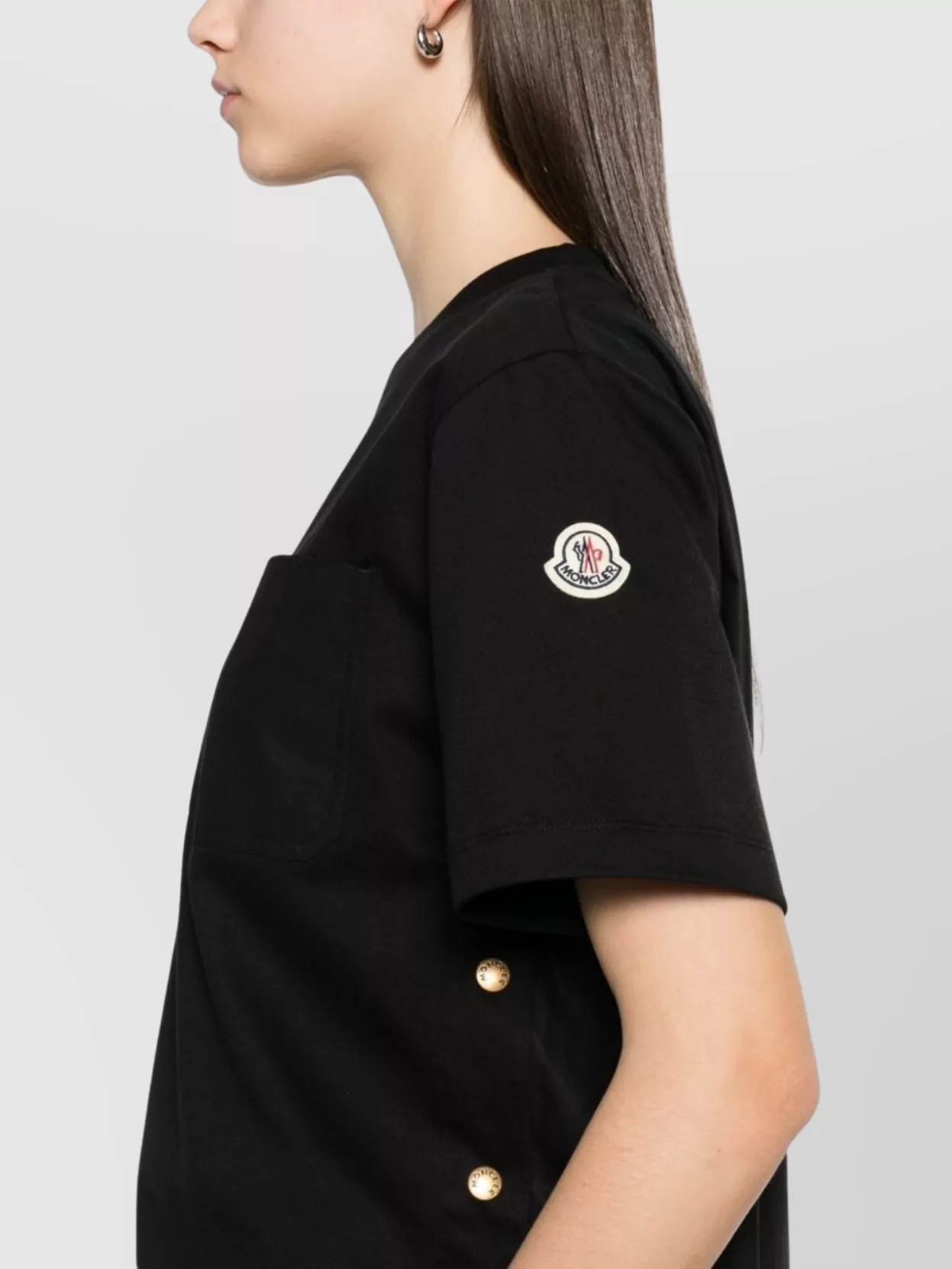 Moncler Logo Chest Pocket Crew Neck T-Shirt