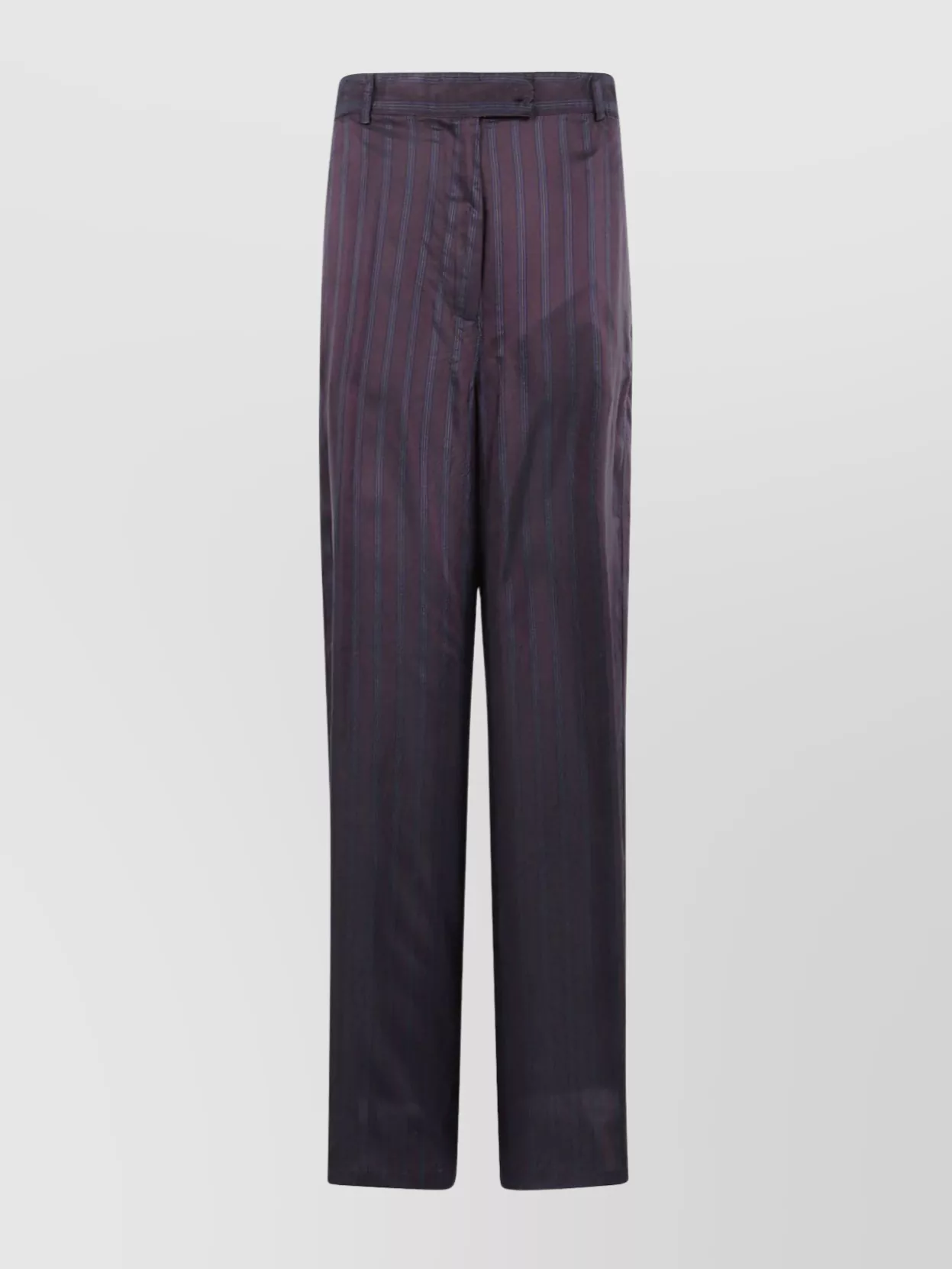 Dries Van Noten Striped Wide Leg Trousers And Pockets