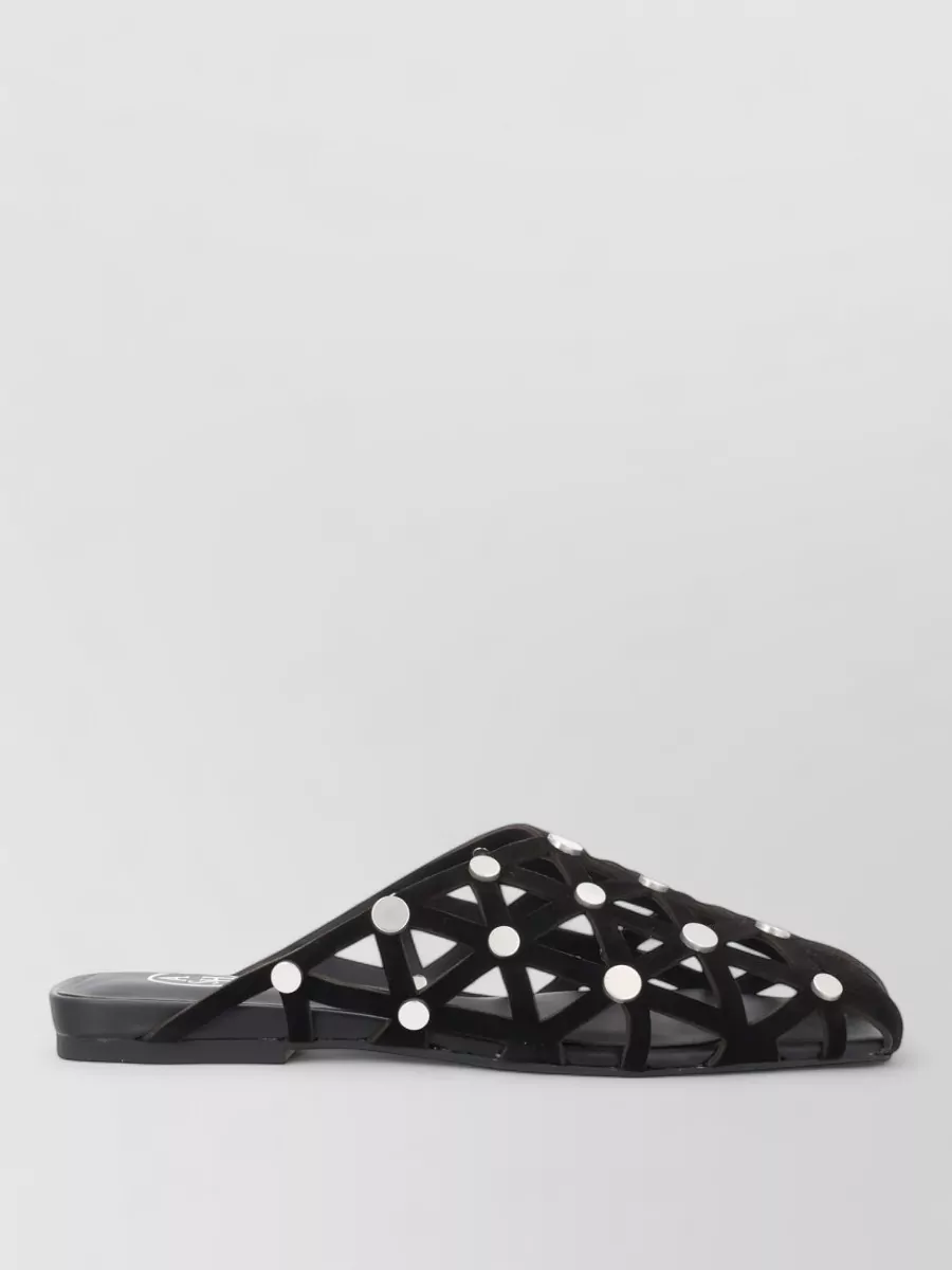 Ash Leather Bone 01 Slides