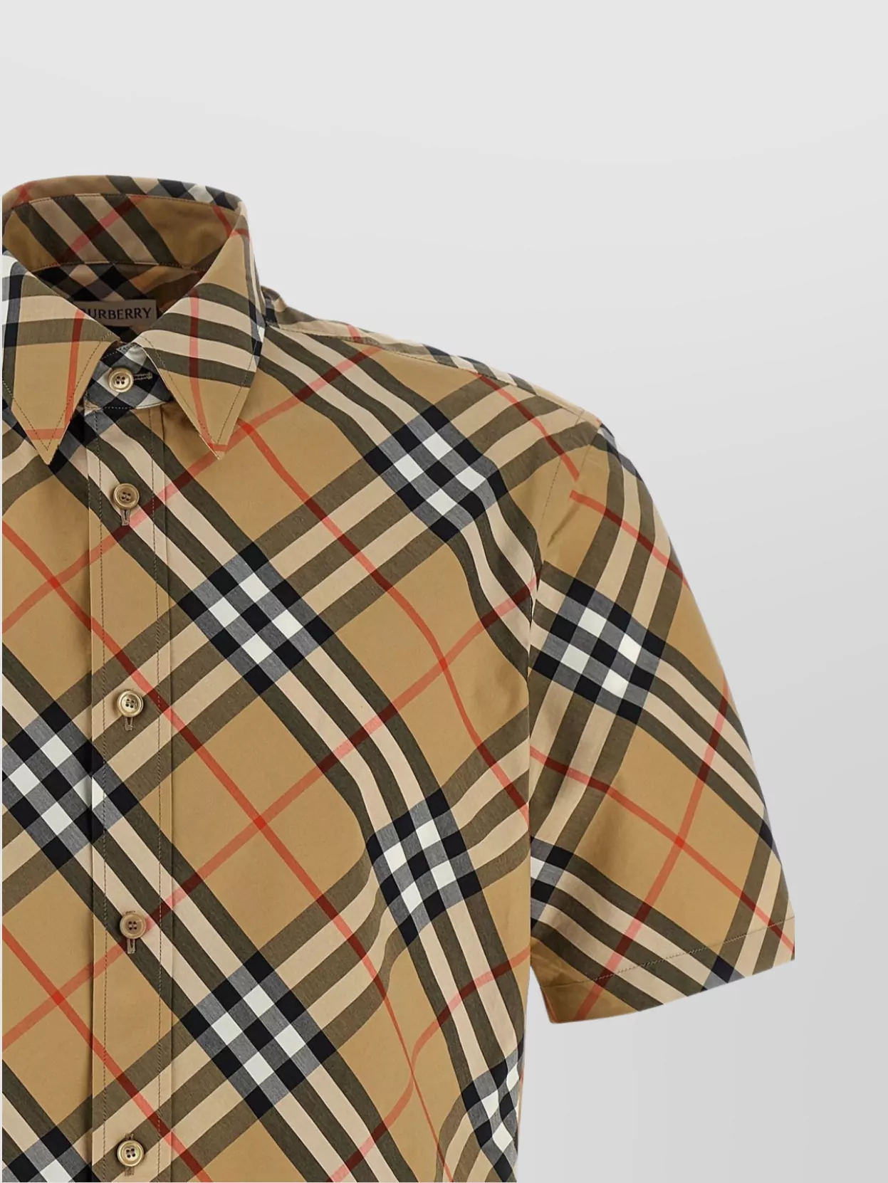 Shop Burberry Shirt Check Pattern Collar Button-down