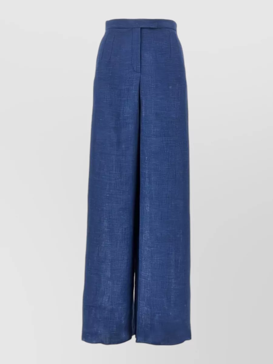 Emporio Armani linen wide-leg trousers