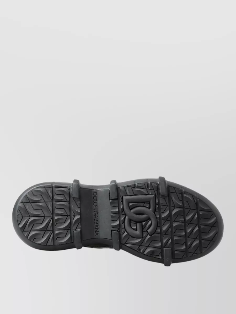 Dolce&Gabbana Leather Quilted Ankle Hi-Top Sneakers