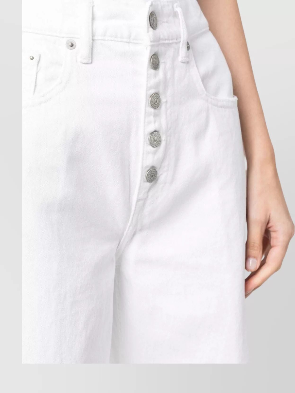 Ralph Lauren Wide Leg Cropped Denim Trousers