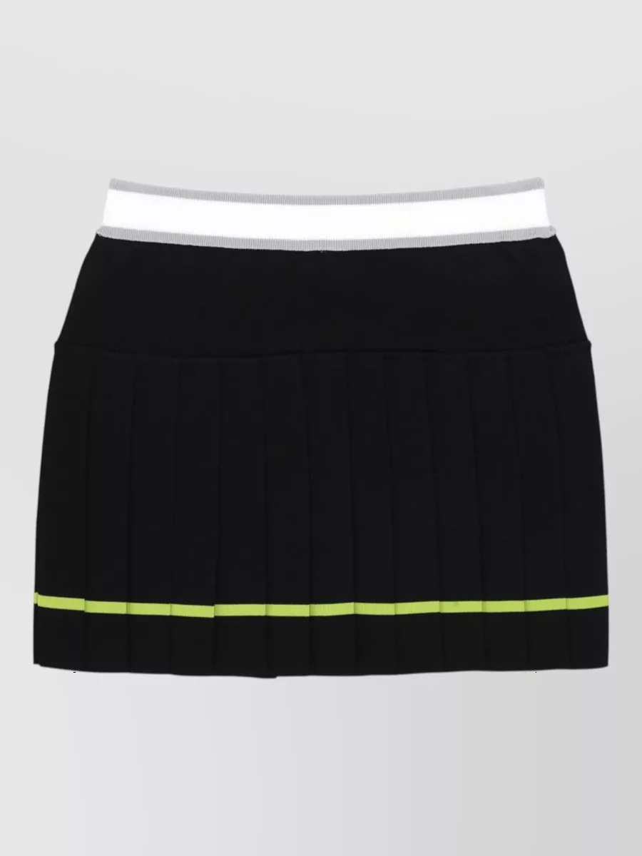 Casablanca striped cropped pleated skirt