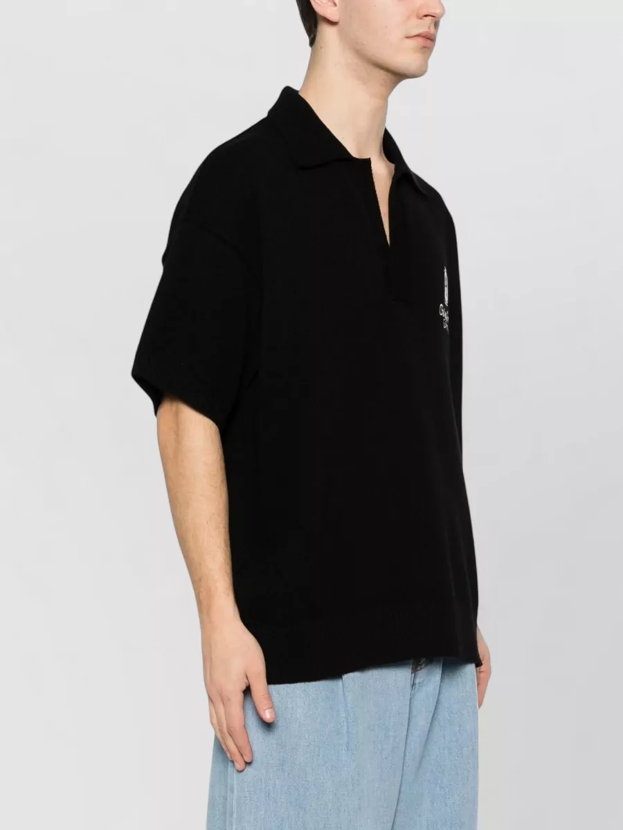 Amiri Ma Chateau Short-Sleeve Knit Polo Shirt
