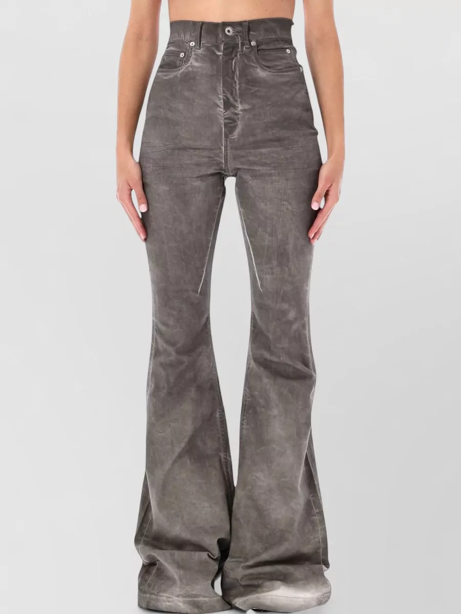 Rick Owens Drkshdw denim high-rise slim-fit bootcut jeans
