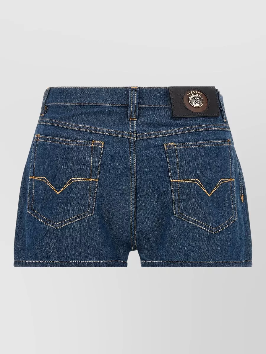 Versace High-Rise Denim Shorts
