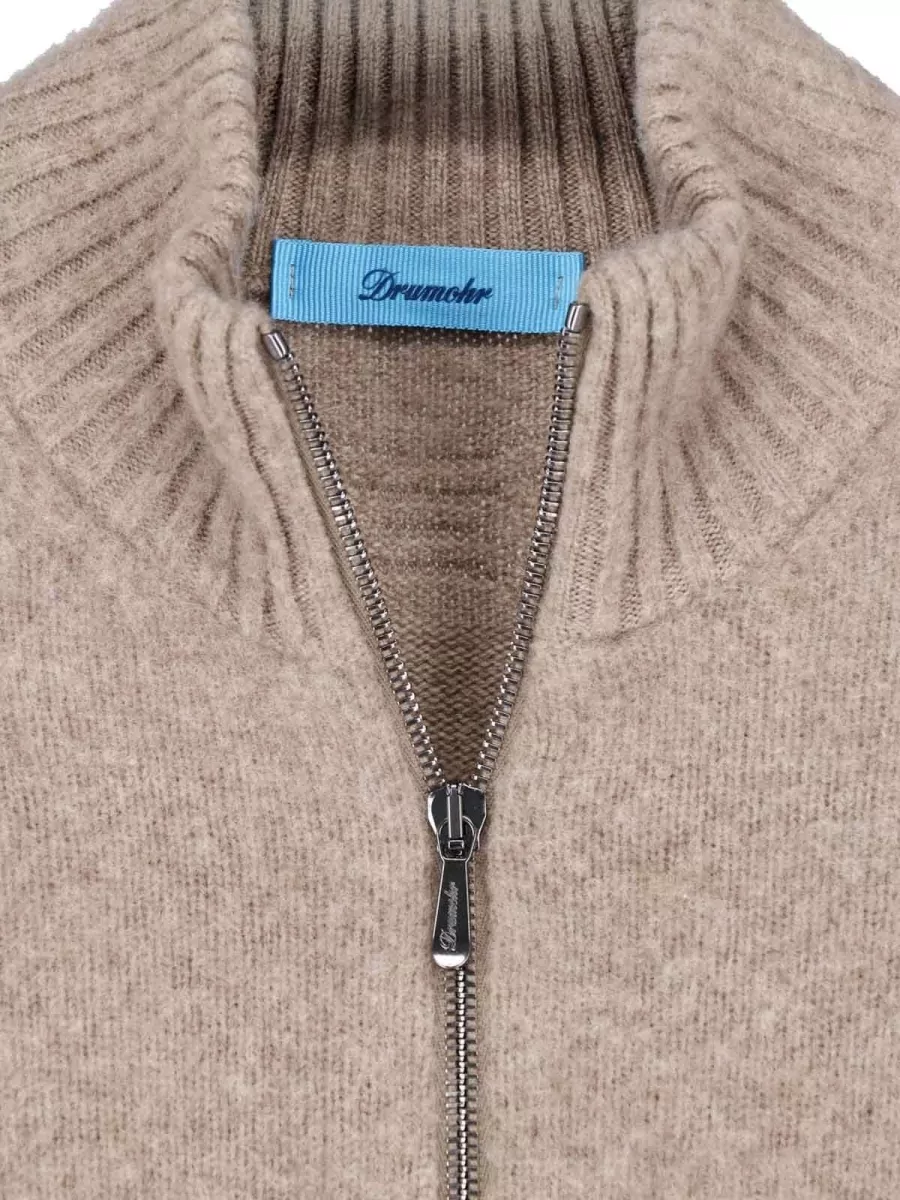 Drumohr Lambswool Crewneck Lightweight Jacket