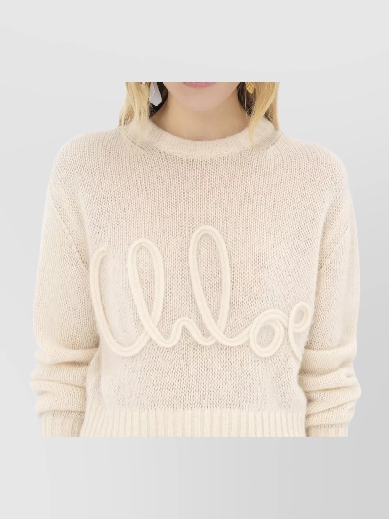 Chloé Embroidered Crew-Neck Knitwear With Ribbed Trims