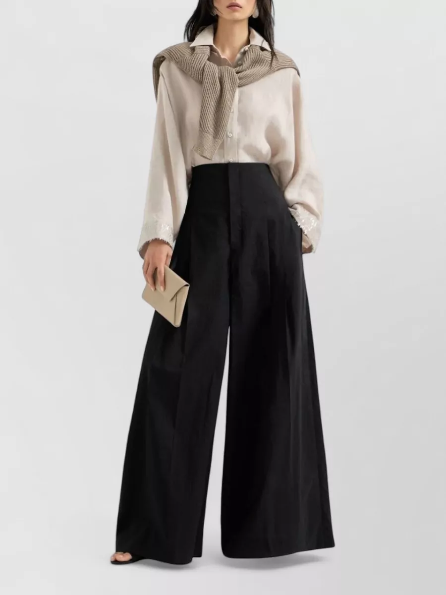 Brunello Cucinelli Linen Long-Sleeve Shirt