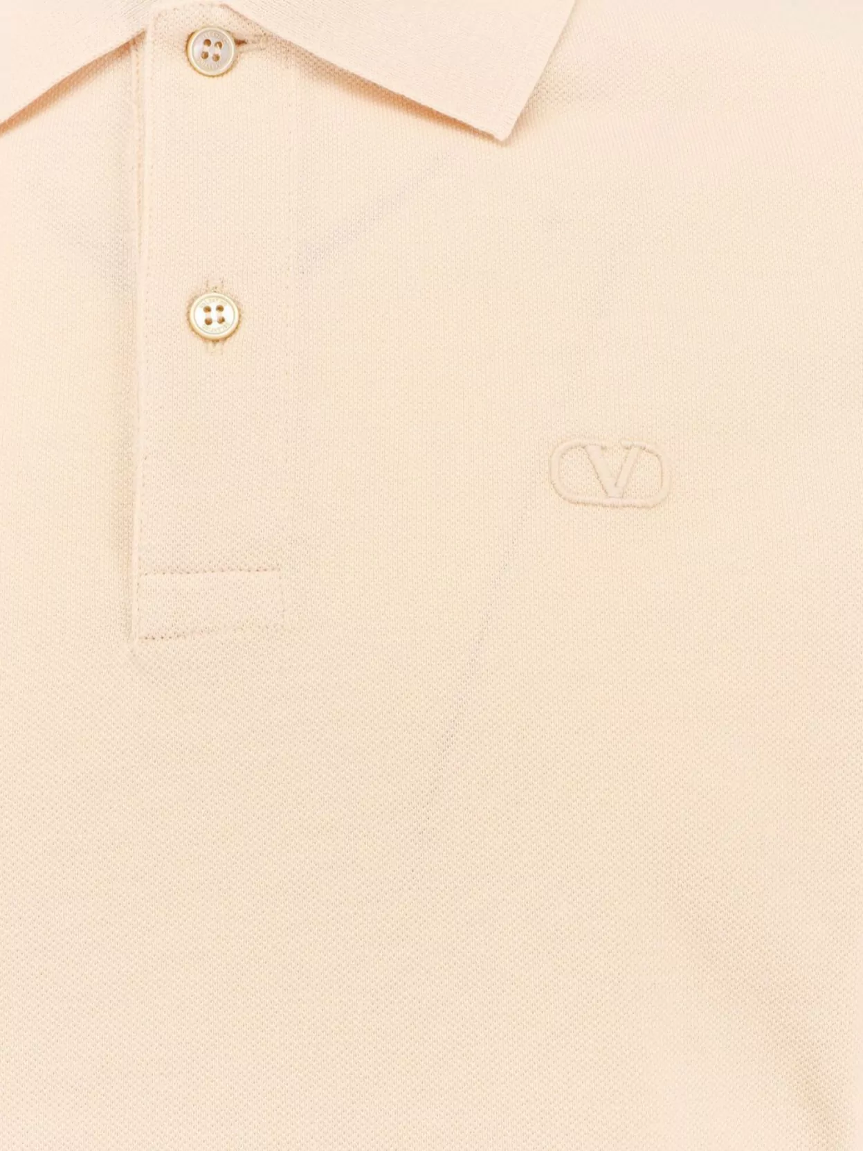 Shop Valentino Embroidered Logo Cotton Pique Polo Shirt