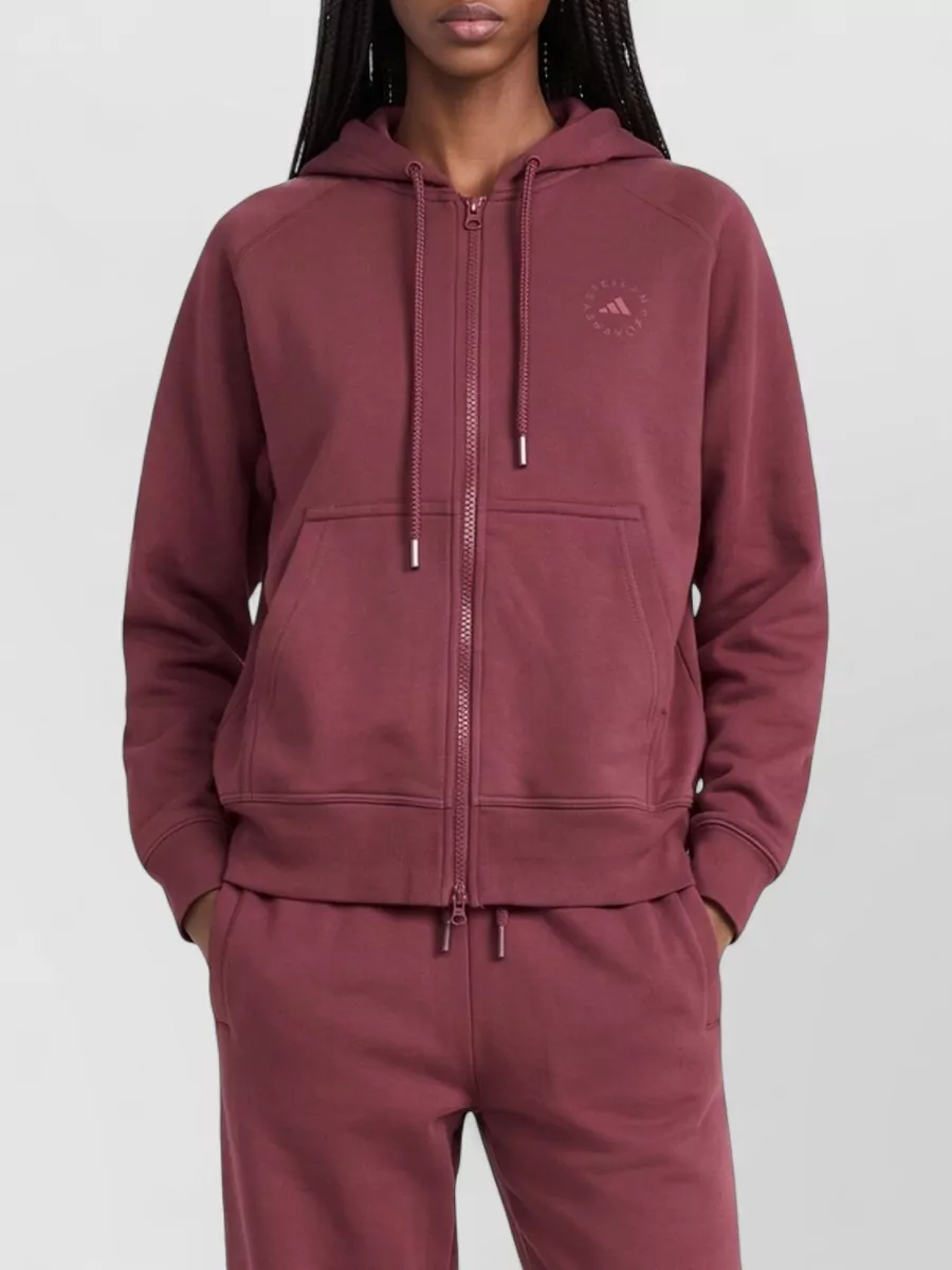 Adidas By Stella Mccartney Organic Cotton Blend Oversized Zip Hoodie