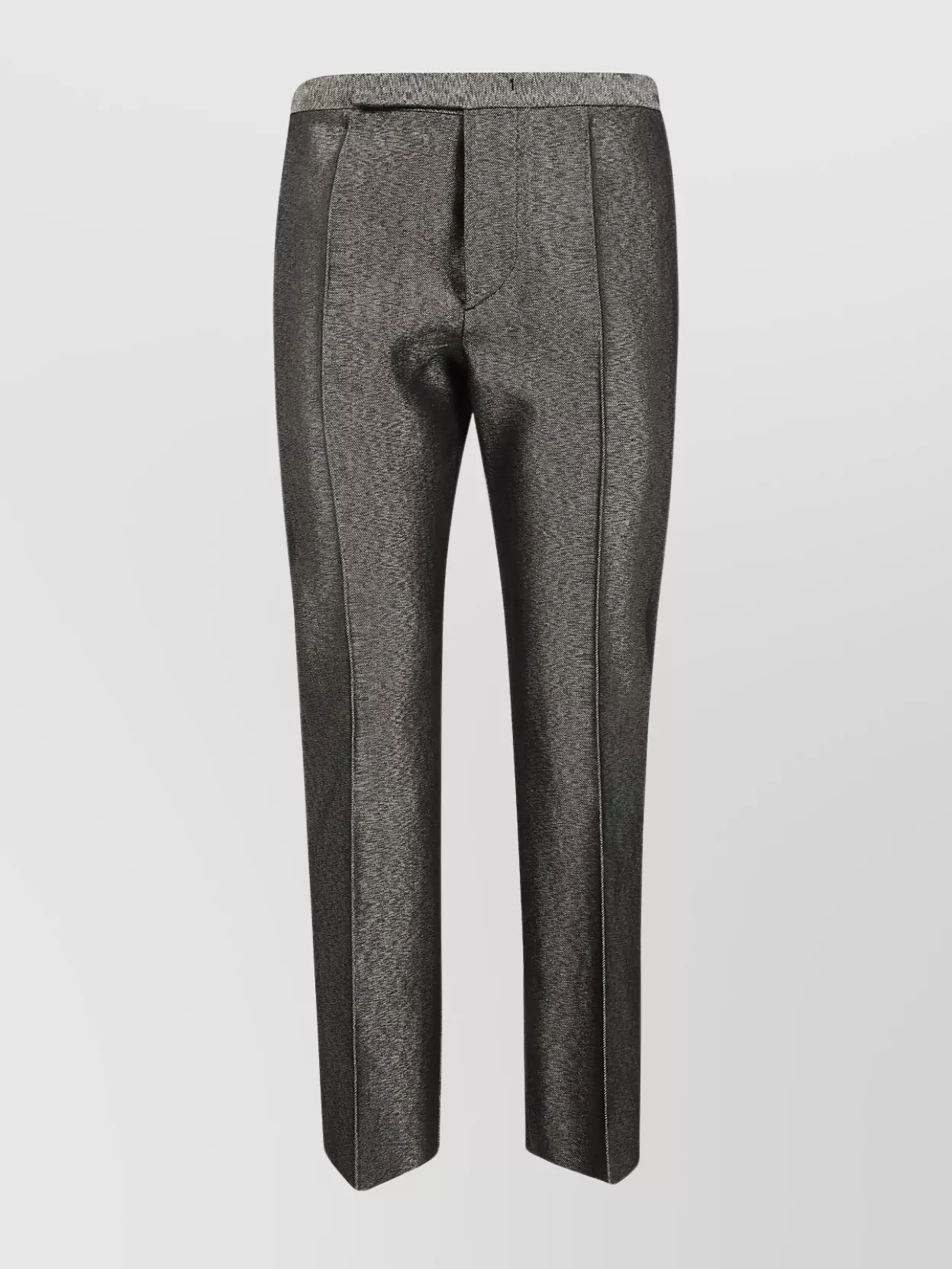 Sapio Textured Fabric Flared Trousers And Pockets In Gray