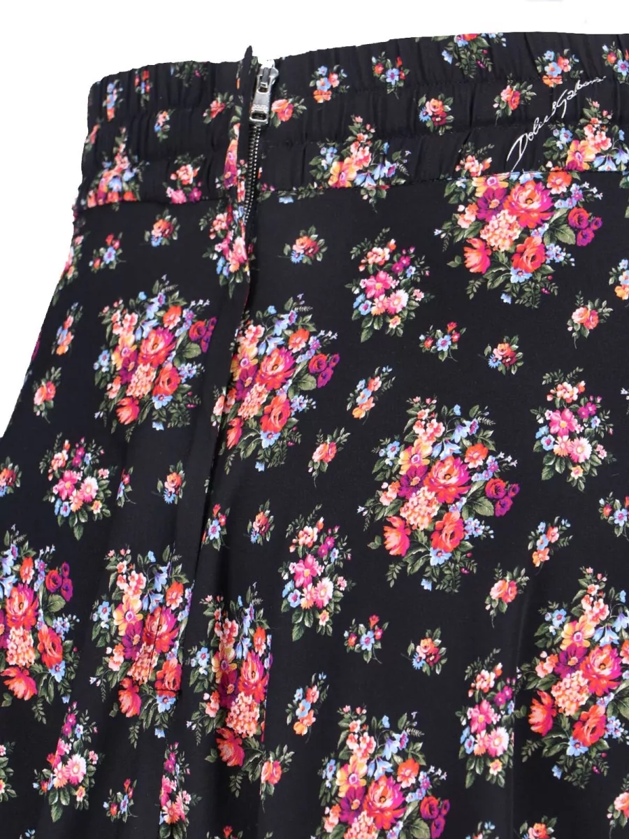 Dolce&Gabbana Floral Wrap Skirt High Waist Maxi