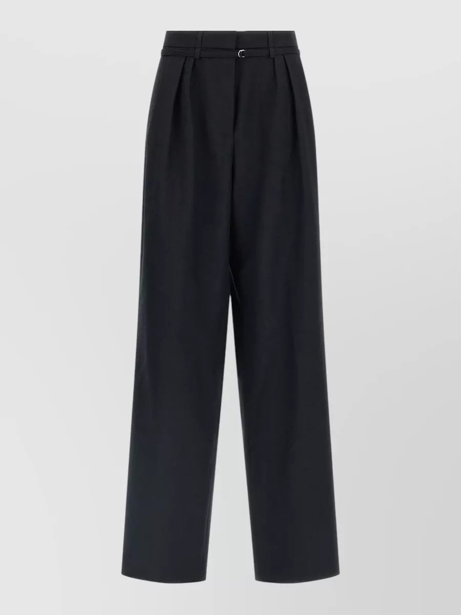 Dries Van Noten wool high-rise wide-leg peacha trousers