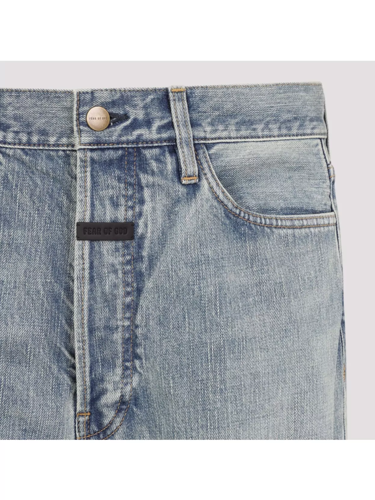 Fear Of God Relaxed Straight Leg Cotton Jeans