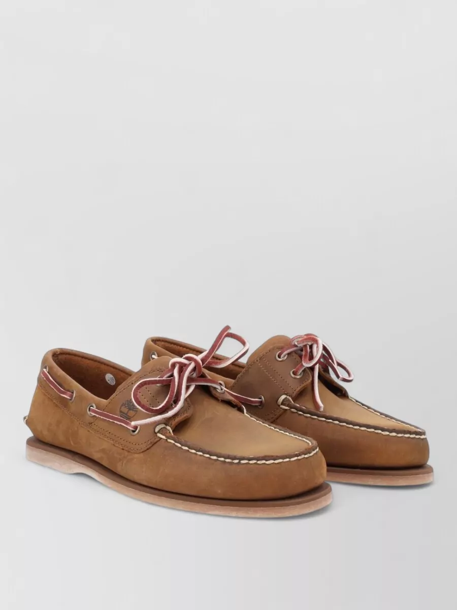 Timberland Boat Moccasin Round Toe Contrast Stitching