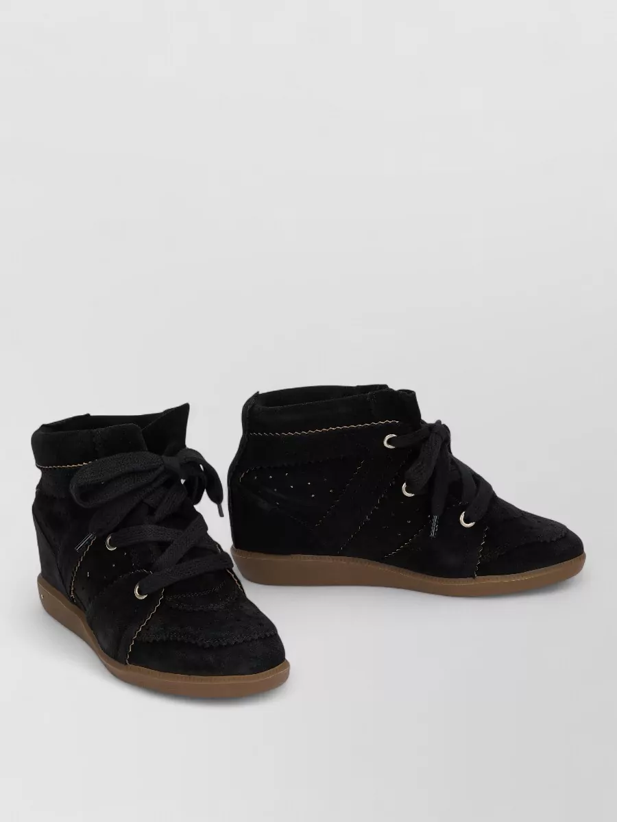 Isabel Marant Leather Wedge Sneakers