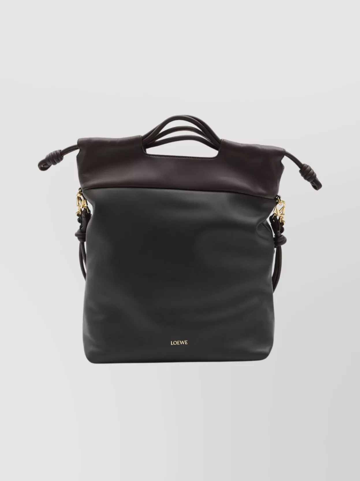 Loewe Two-tone Tote Bag Removable Strap In Black