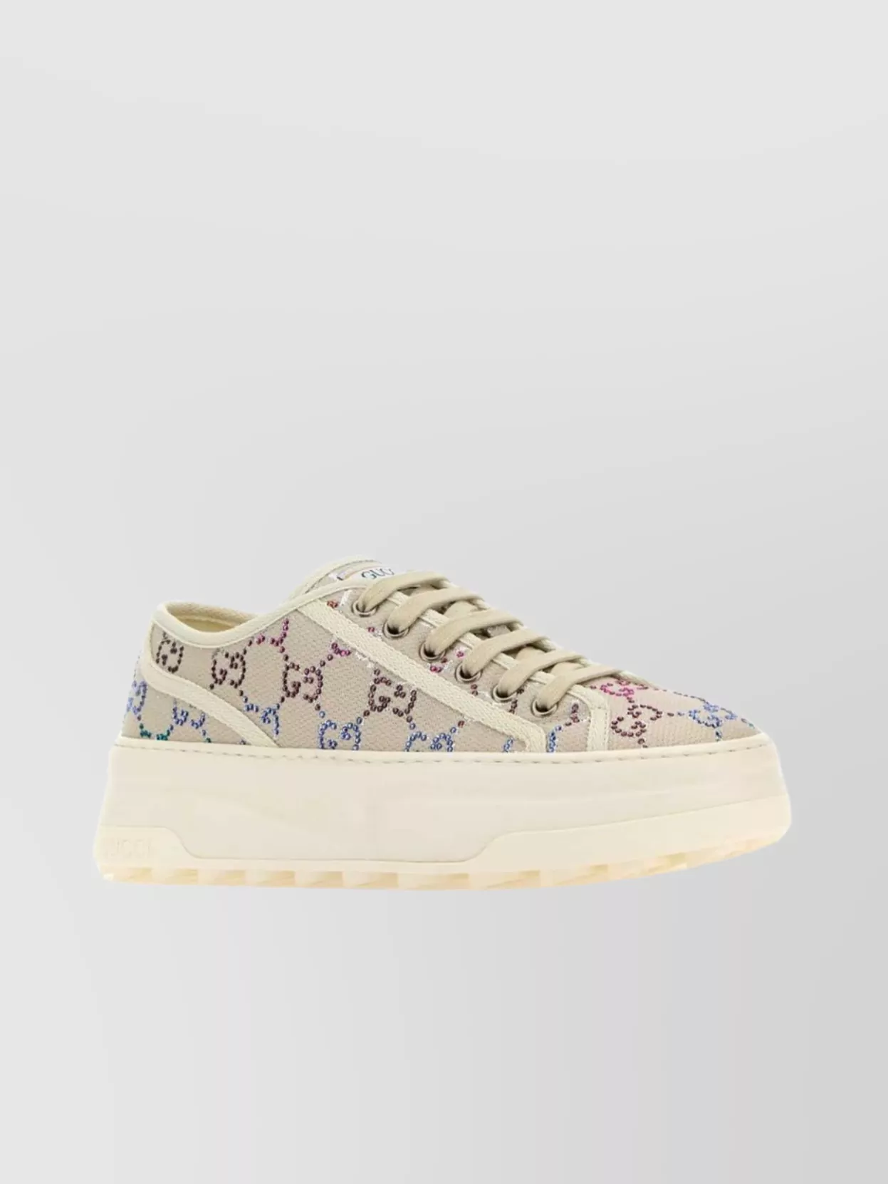 Gucci Floral Print Low-top Sneakers In Neutral
