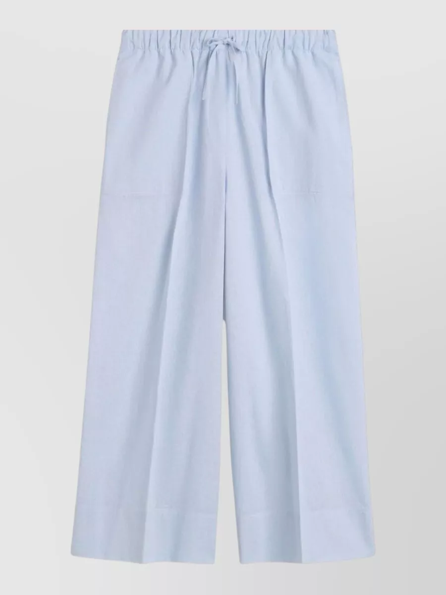 Totême linen blend wide-leg trousers