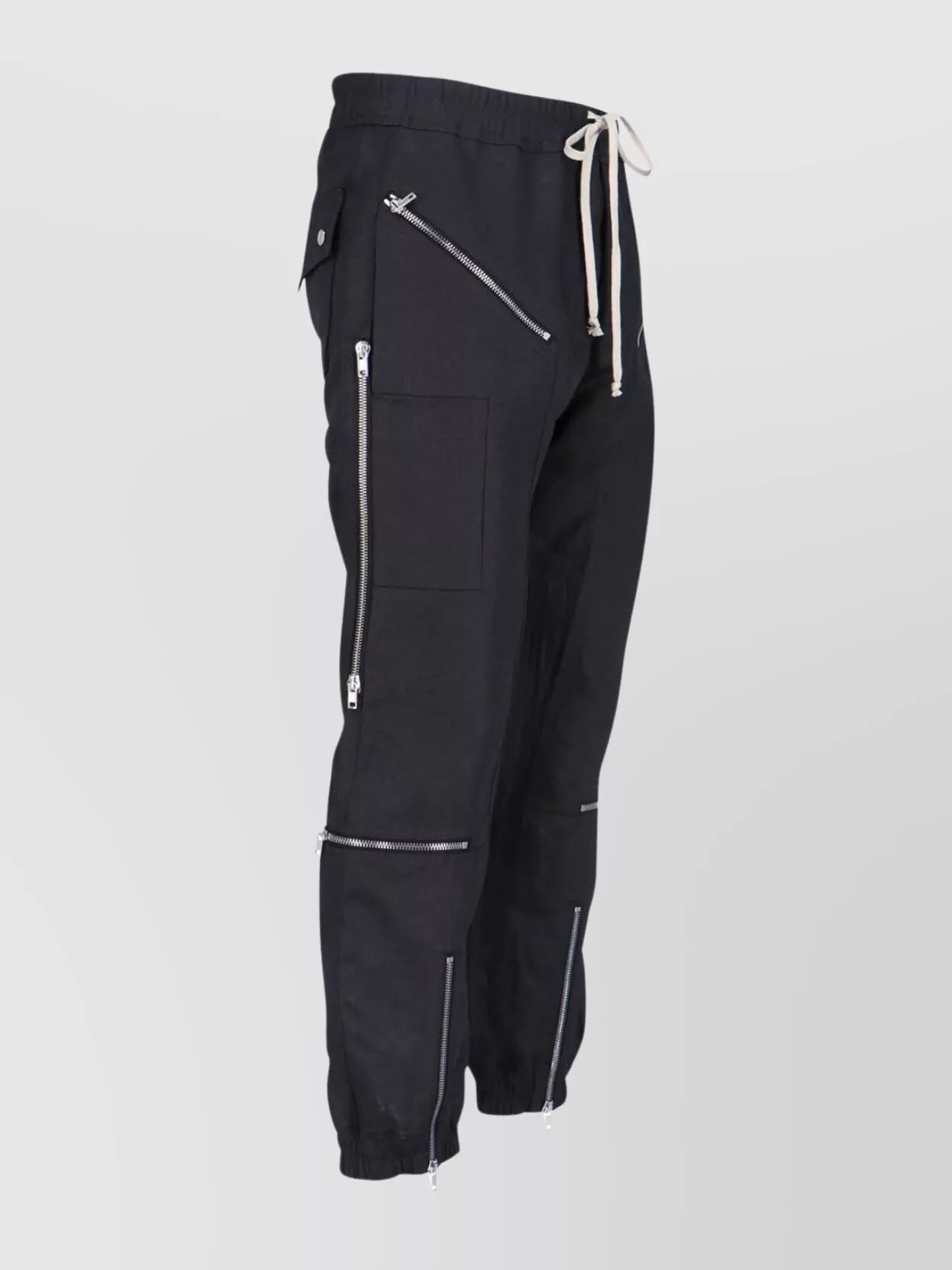 Rick Owens Straight Leg Trousers Elastic Waistband