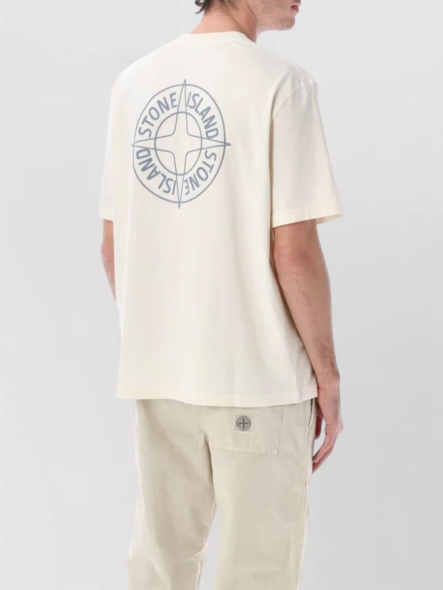 Stone Island Logo Crew Neck Short Sleeve T-Shirt