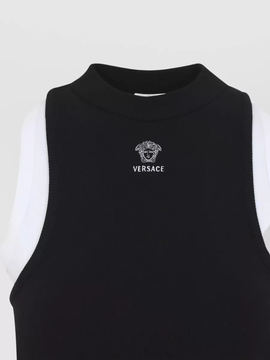 Versace Ribbed Slim-Fit Racerback Tank Top