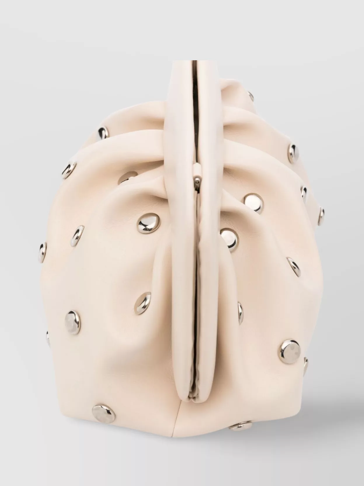 Themoirè Beads Clutch Bag Studded Design