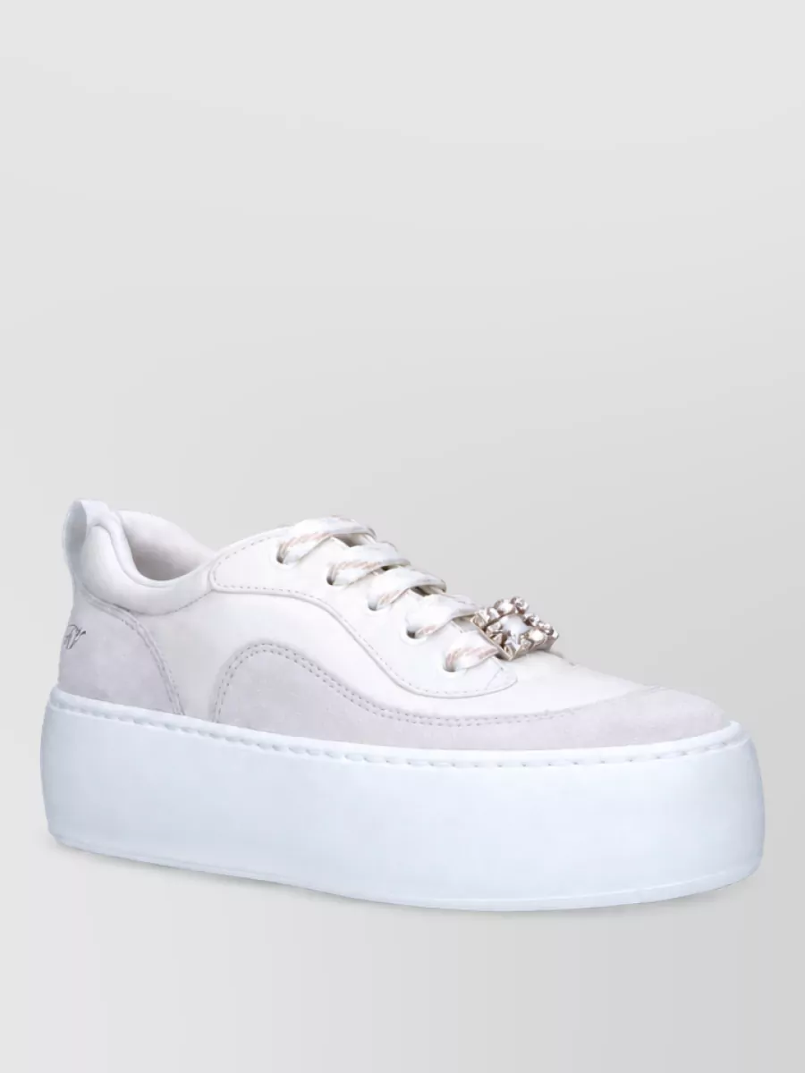 Roger Vivier Leather Low-Top Sneakers
