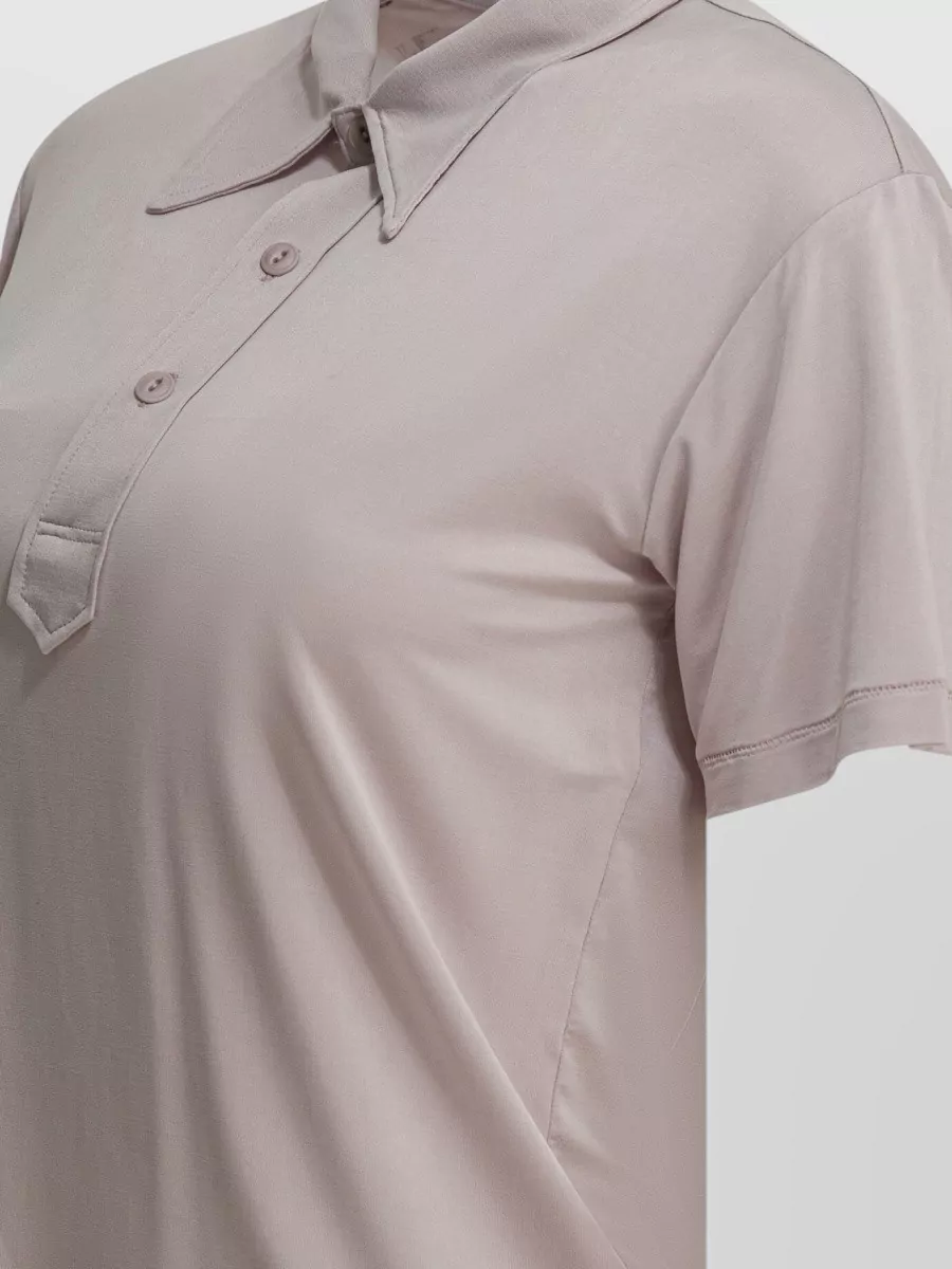 Maison Margiela Short Sleeve Polo Collar Knit Top