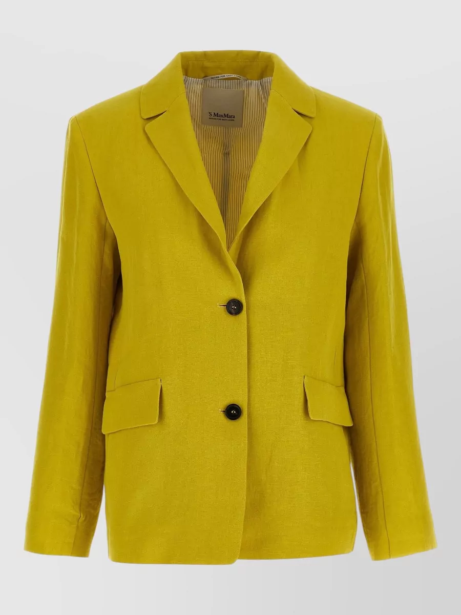 S Max Mara linen single-breasted blazer