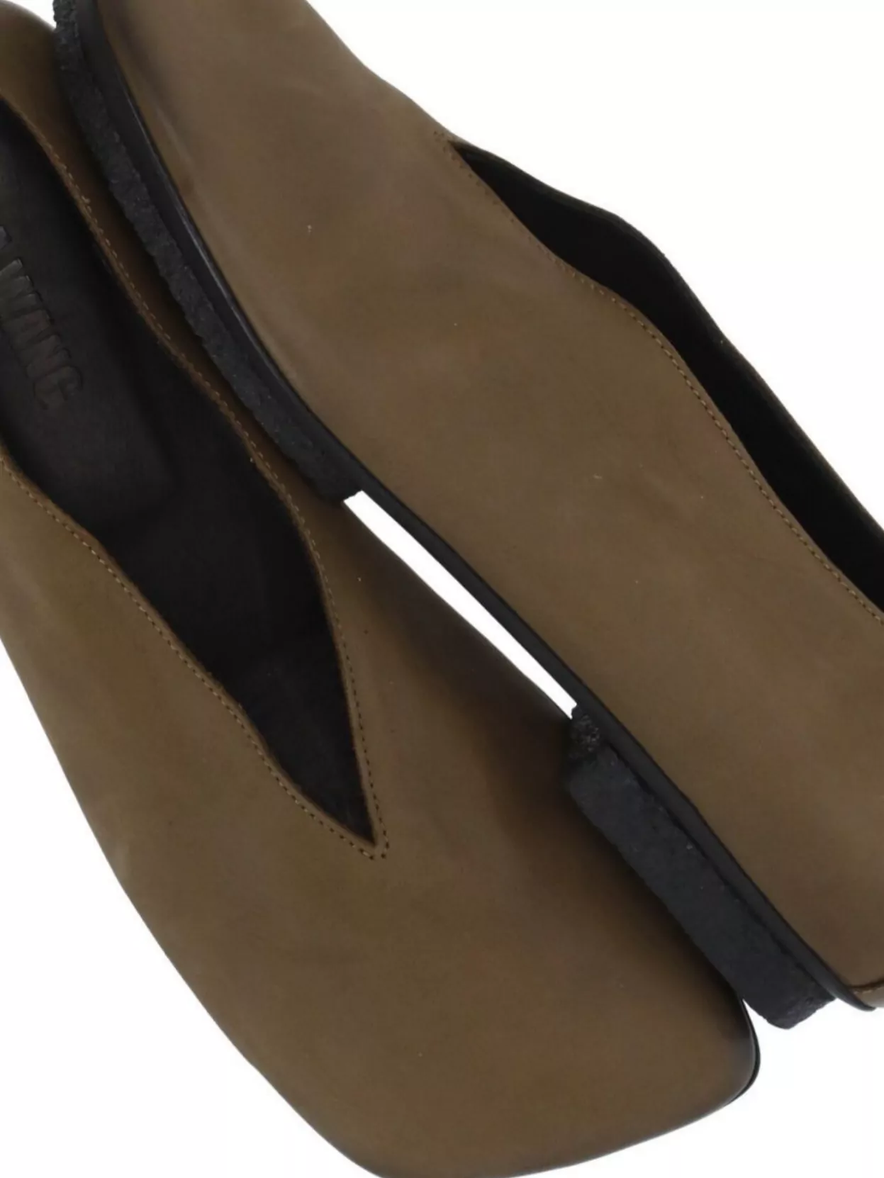 Uma Wang Lace-Up Ballet Shoes Squared Toe